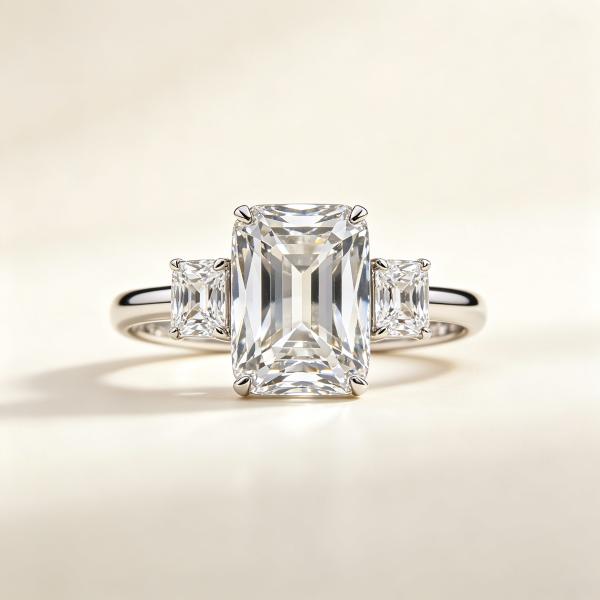 Emerald Three-Stone Ring